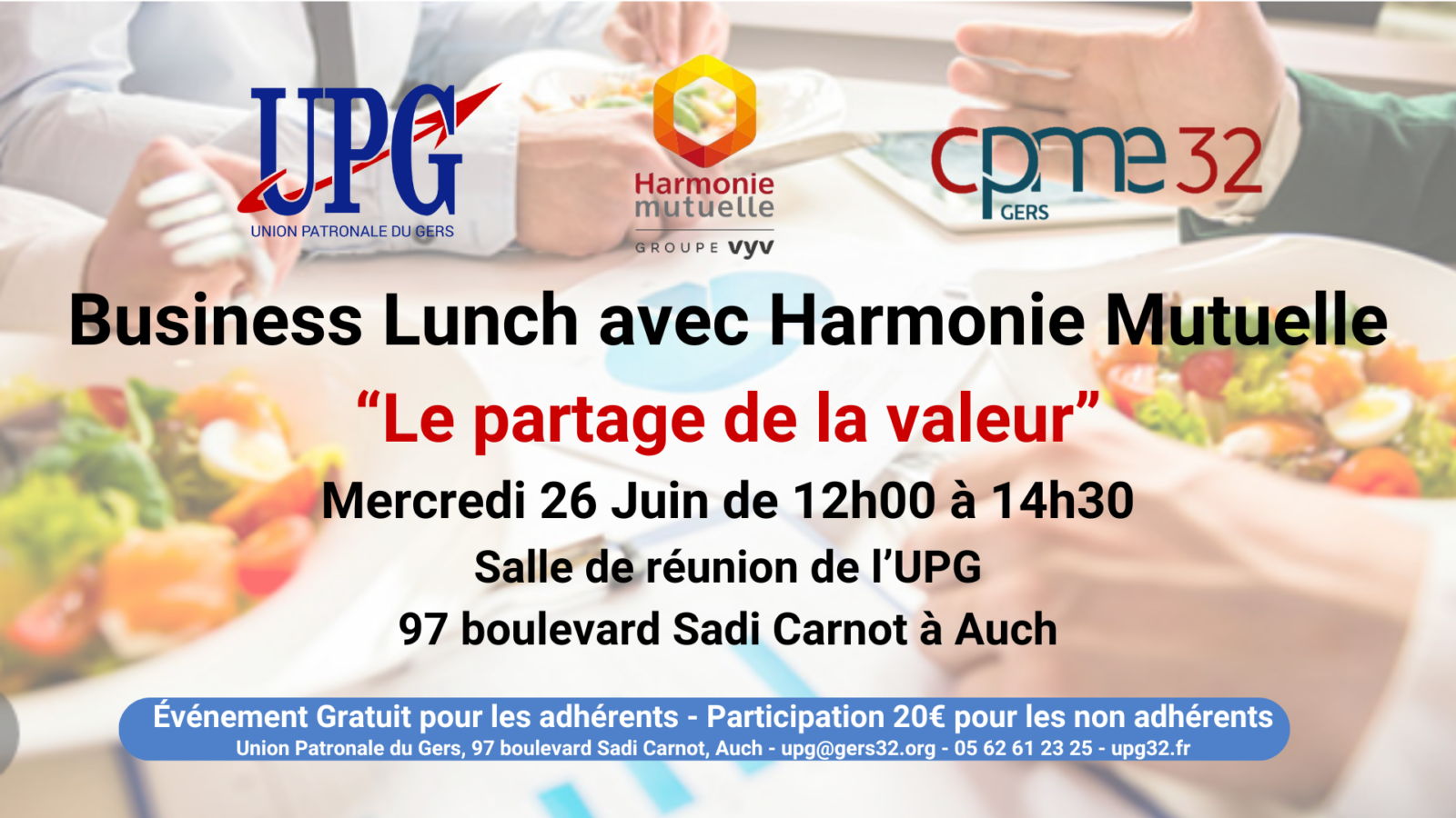Lunch Harmonie Mutuelle 26 juin × 1080 px